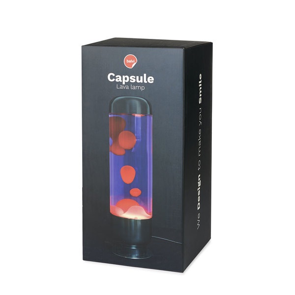 alvi Lámpara lava Capsule Color Púrpura/Rojo Diseño moderno y sofisticado para decorar Aluminio/vidr