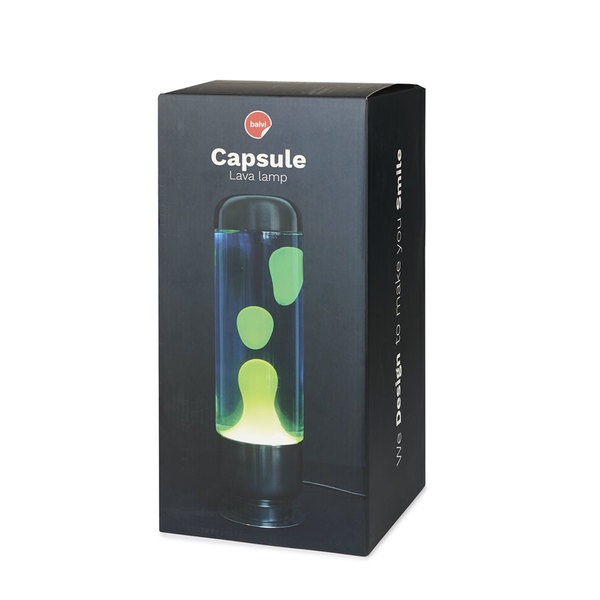 alvi Lampe Lava Capsule Couleur bleu/lima Design moderne et sophistiqué Pour décorer votre intérieur