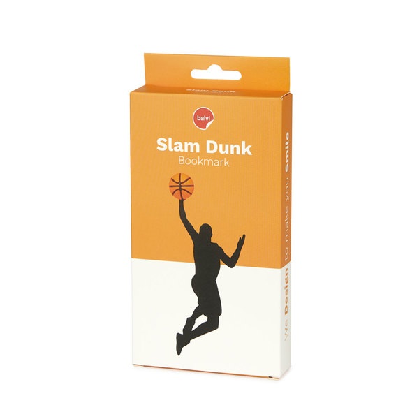 Balvi Marcapáginas Slam Dunk Color Negro, Naranja Inspirado en el deporte basketball Plástico/nylon