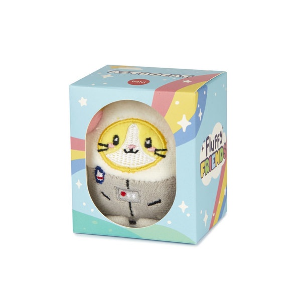 Balvi Porte-clé Astrocat Couleur Gris blanc Un porte-clé chat astronaute Métal/toile