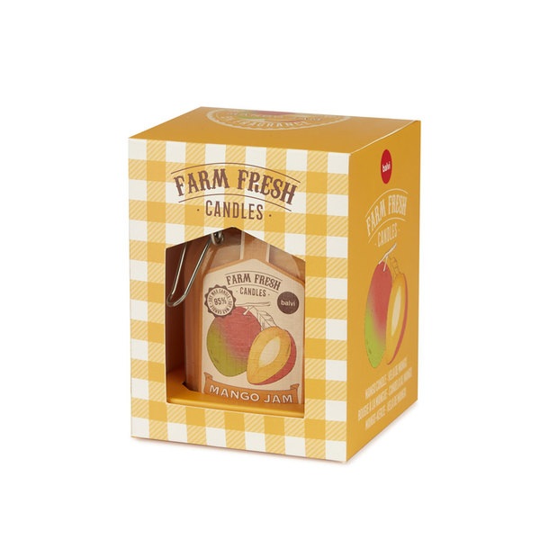 Balvi Bougie parfumée Farm Fresh Couleur Jaune Design de pot de confiture