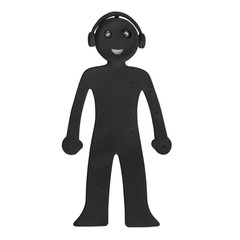 Balvi - Luce lettura Android nero silicone 2xCR1220