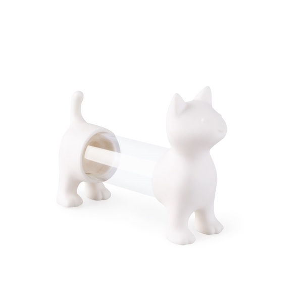 alvi Palillero & salero y pimentero Cat Color blanco Con forma de gato Acrílico/plástico PVCMUY PRÁC