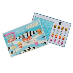 Balvi Brettspiel Ludo's Diner im Design eines Fastfood-Restaurants Aus Kunststoff