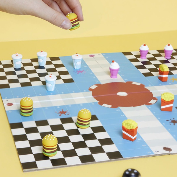 Balvi Juego de mesa Ludo's Diner Parchís en versión restaurante de comida rápida Plástico