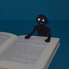 Balvi - Luce lettura Android nero silicone 2xCR1220