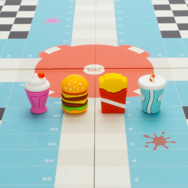 Balvi Juego de mesa Ludo's Diner Parchís en versión restaurante de comida rápida Plástico