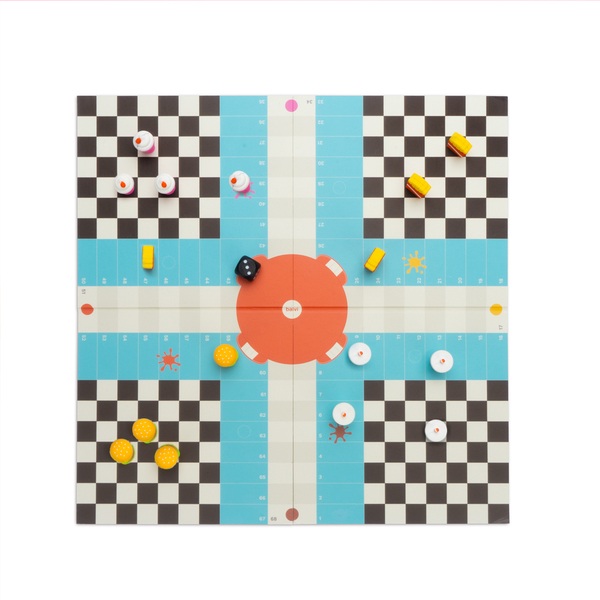 Balvi Juego de mesa Ludo's Diner Parchís en versión restaurante de comida rápida Plástico