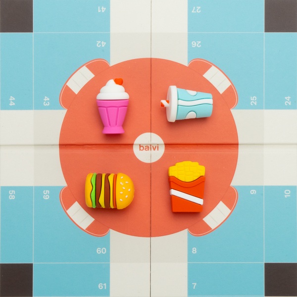 Balvi Juego de mesa Ludo's Diner Parchís en versión restaurante de comida rápida Plástico