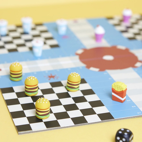 Balvi Juego de mesa Ludo's Diner Parchís en versión restaurante de comida rápida Plástico
