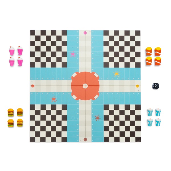 Balvi Juego de mesa Ludo's Diner Parchís en versión restaurante de comida rápida Plástico