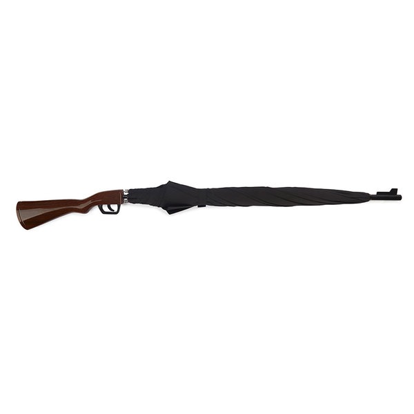 Con forma de rifle