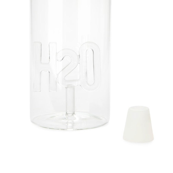 alvi - H2O Balvi Botella H2O Con letras formando la fómula química del agua en el interior Borosilic