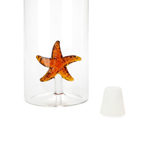 alvi - Starfish Balvi Botella Starfish Con figura en forma de estrella de mar roja en el interior Bo