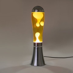 Balvi Lava lamp Magma Silver /Colour Yellow Decoration Object size XL Aluminium/glass 45cm