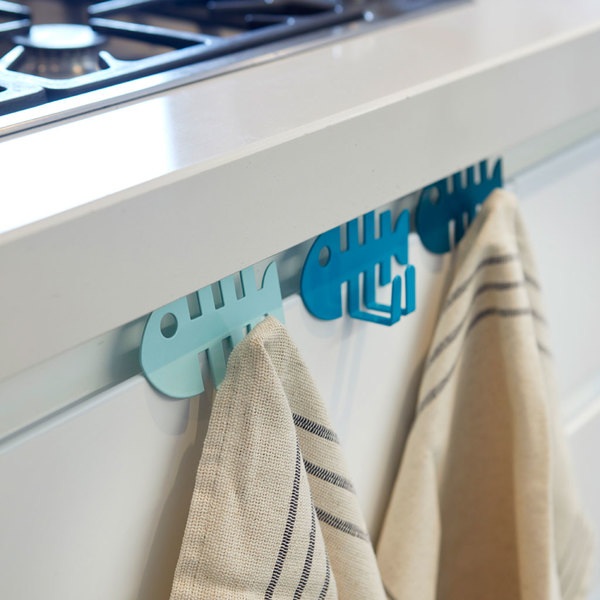 alvi Gancio cassetto Fish Set di 3 appendiabiti A forma di pesce Ideale per i cassetti della cucina
