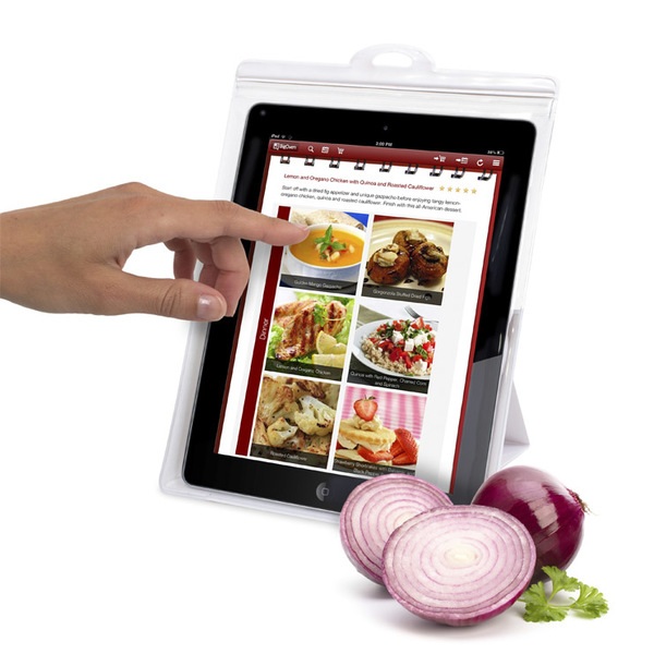 alvi Tablet case iChef Transparent colour Tablet holder for the kitchen Protects from bumps and liqu