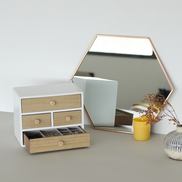 Balvi Jewellery box Loft White colour Beautiful and spacious Jewellery Box Wood