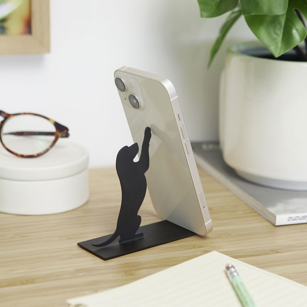 Balvi Smartphone-Halter Puppy Farbe Schwarz Freisprecheinrichtung für Mobiltelefon Aus Metall