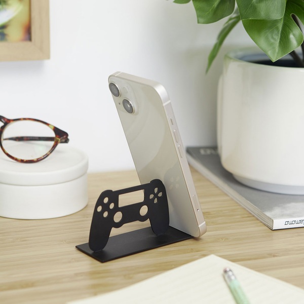 Balvi Smartphone-Halter Joypad Farbe Schwarz Freisprecheinrichtung für Mobiltelefone Aus Metall
