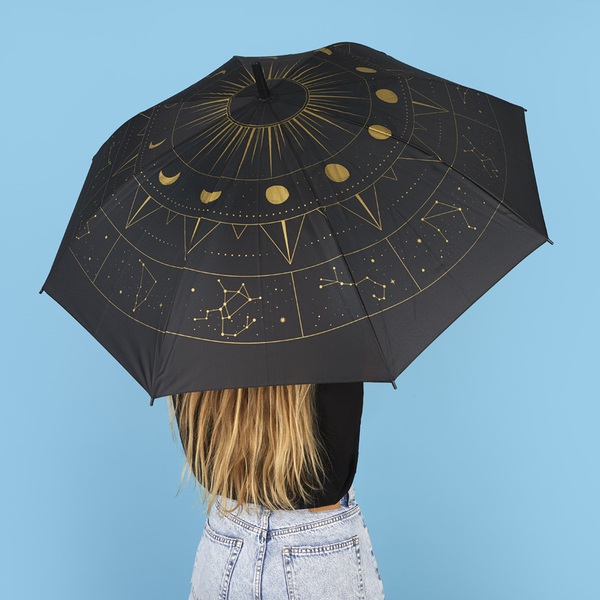 Balvi Paraguas Astral Color Negro, Dorado El cielo constelado en tu paraguas Nylon