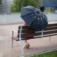 Balvi Parapluie Astral Couleur Or noir Le ciel constellé dans votre parapluie Nylon