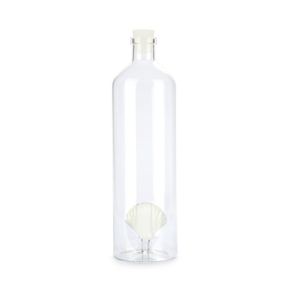 Balvi Botella Atlantic Shell Color blanco Hecho a mano en borosilicato Vidrio 30cm