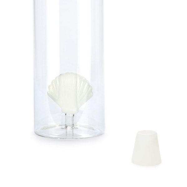 Balvi Botella Atlantic Shell Color blanco Hecho a mano en borosilicato Vidrio 30cm