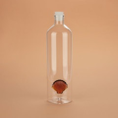 Balvi Botella Atlantic Shell Color ámbar Hecho a mano en borosilicato Vidrio 30cm