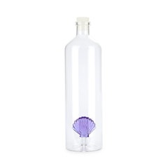 Balvi Bottle Atlantic Shell Lilac colour Handmade in borosilicate glass 30cm