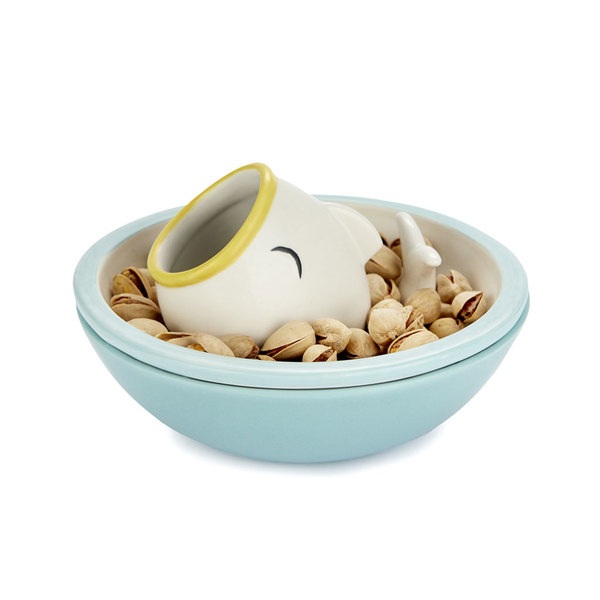 Balvi Cuenco aperitivo Hungry Fish Dos piezas, doble función Cerámica 16cm