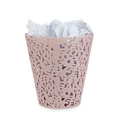 Balvi Papierkorb Letters Farbe Rosa Papierkorb mit originellem Design Kunststoff