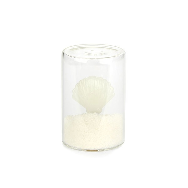 Balvi Salero Atlantic Shell Color blanco Hecho a mano en borosilicato Vidrio