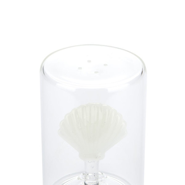 Balvi Salero Atlantic Shell Color blanco Hecho a mano en borosilicato Vidrio