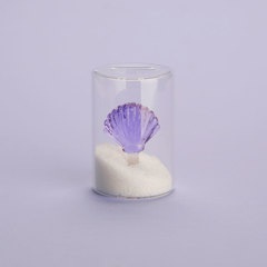 Balvi Salt shaker Atlantic Shell Lilac colour Handmade in borosilicate glass