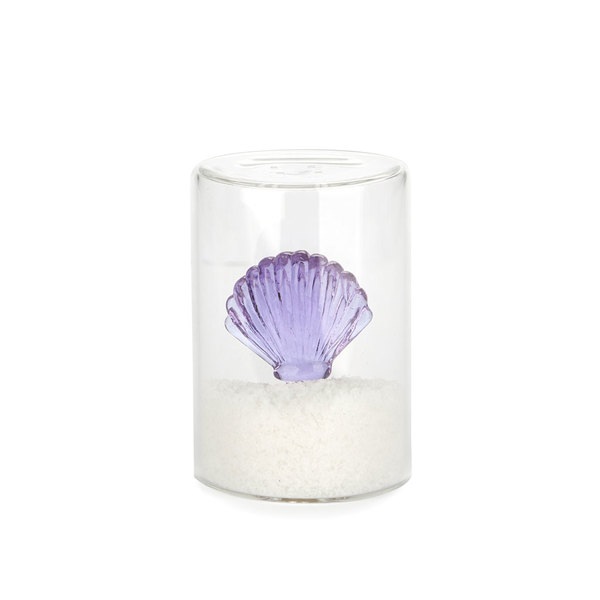 Balvi Salero Atlantic Shell Color lila Hecho a mano en borosilicato Vidrio