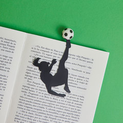 alvi Marque-page Bicicle Kick Girl Couleur noir Marque-page pour livres Léger, fin et résistant Nylo