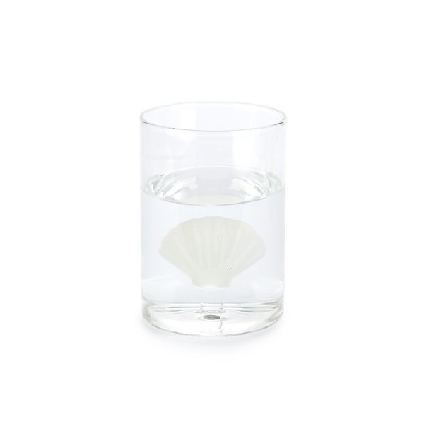 Balvi Verre Atlantis Shell Couleur blanc Fabriqué à la main en borosilicate Verre 300 ml