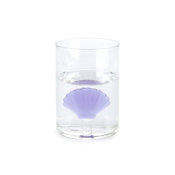 Balvi Vaso Atlantic Shell Color lila Hecho a mano en borosilicato Vidrio 300 ml