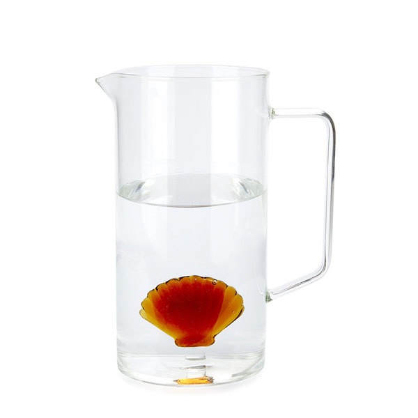 Balvi Jarra Atlantic Shell Color ámbar Hecho a mano en borosilicato Vidrio 1,3 L
