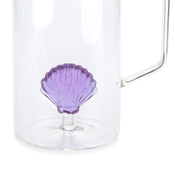 Balvi Jarra Atlantic Shell Color lila Hecho a mano en borosilicato Vidrio 1,3 L