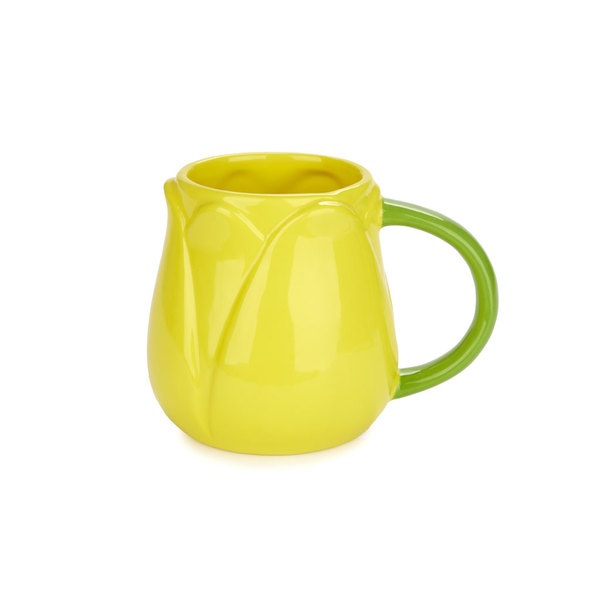 Balvi Mug Tulip Color amarillo Taza en forma de flor de tulipán Cerámica 400 ml