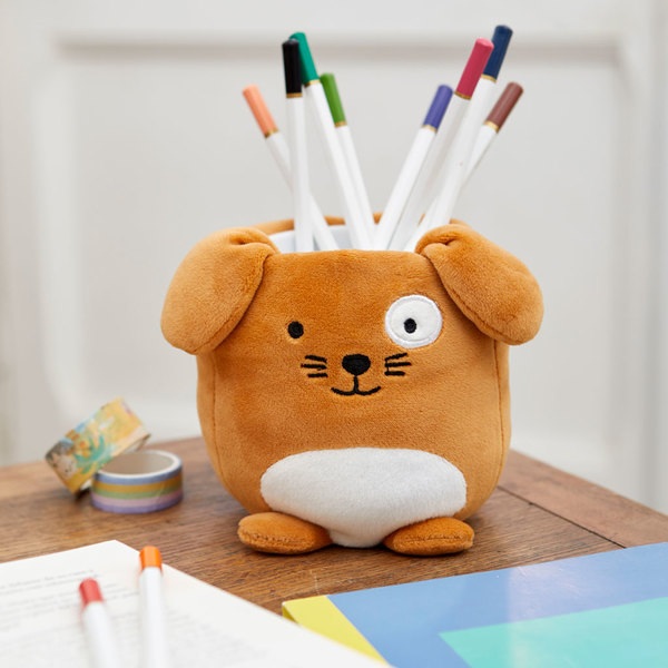 Balvi Portamatite Fluffy Woof Colore marrone Cane morbido e spugnoso Plastica/poliestere