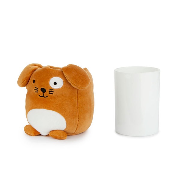 Balvi Portamatite Fluffy Woof Colore marrone Cane morbido e spugnoso Plastica/poliestere