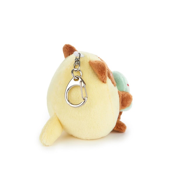 alvi Porte-clefs Fluffy Kawaii Minty Couleur jaune Amateur de crème glacée En peluche douce Polyeste