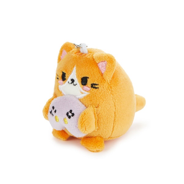 Balvi Llavero Fluffy Kawaii Gamer Color naranja Gato jugador de videojuegos Suave y esponjoso Nylon
