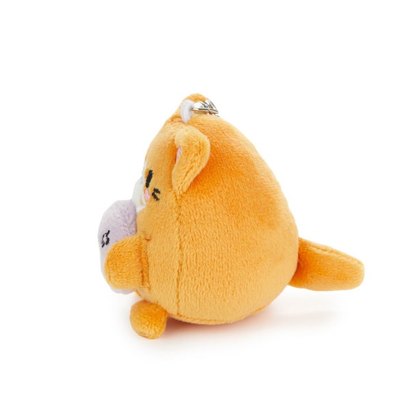Balvi Llavero Fluffy Kawaii Gamer Color naranja Gato jugador de videojuegos Suave y esponjoso Nylon