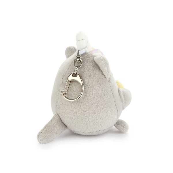 Balvi Llavero Fluffy Kawaii Starry Color Gris Gato unicornio con estrella Suave y esponjoso Nylon