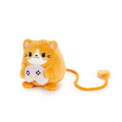 Balvi Bookmark Fluffy Kawaii Gamer Orange colour Cat video game player Soft and fluffy Polyester
