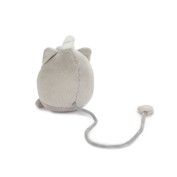 alvi Marcapáginas Fluffy Kawaii Starry Color gris Gato unicornio con estrella Suave y esponjoso Poli